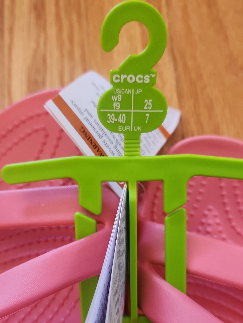 NWT CROCS Pink Women's Slip-On Sandals-SZ 9 - Picture 3 of 4